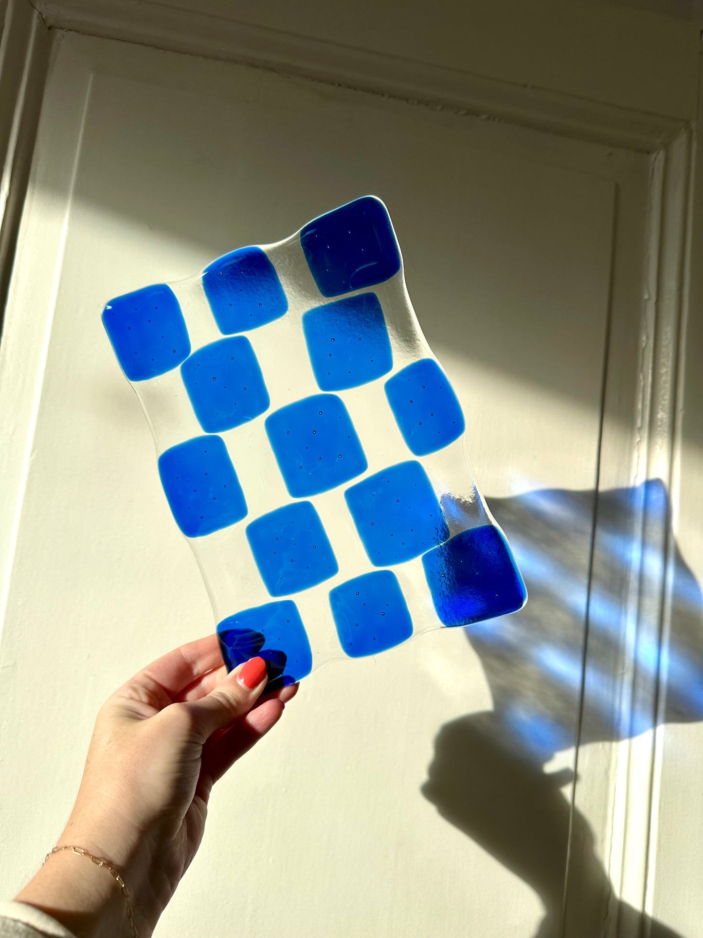 Borrelplank blauw