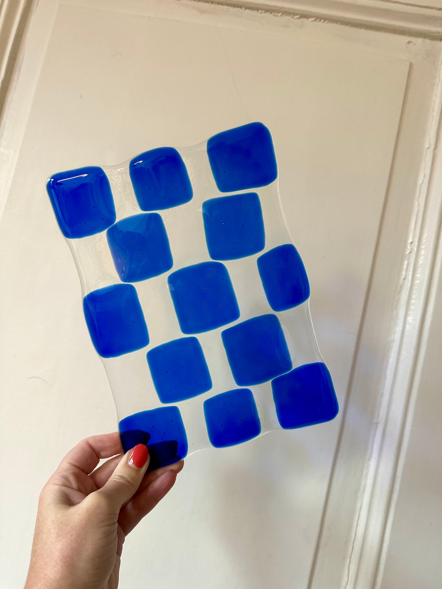 Borrelplank blauw