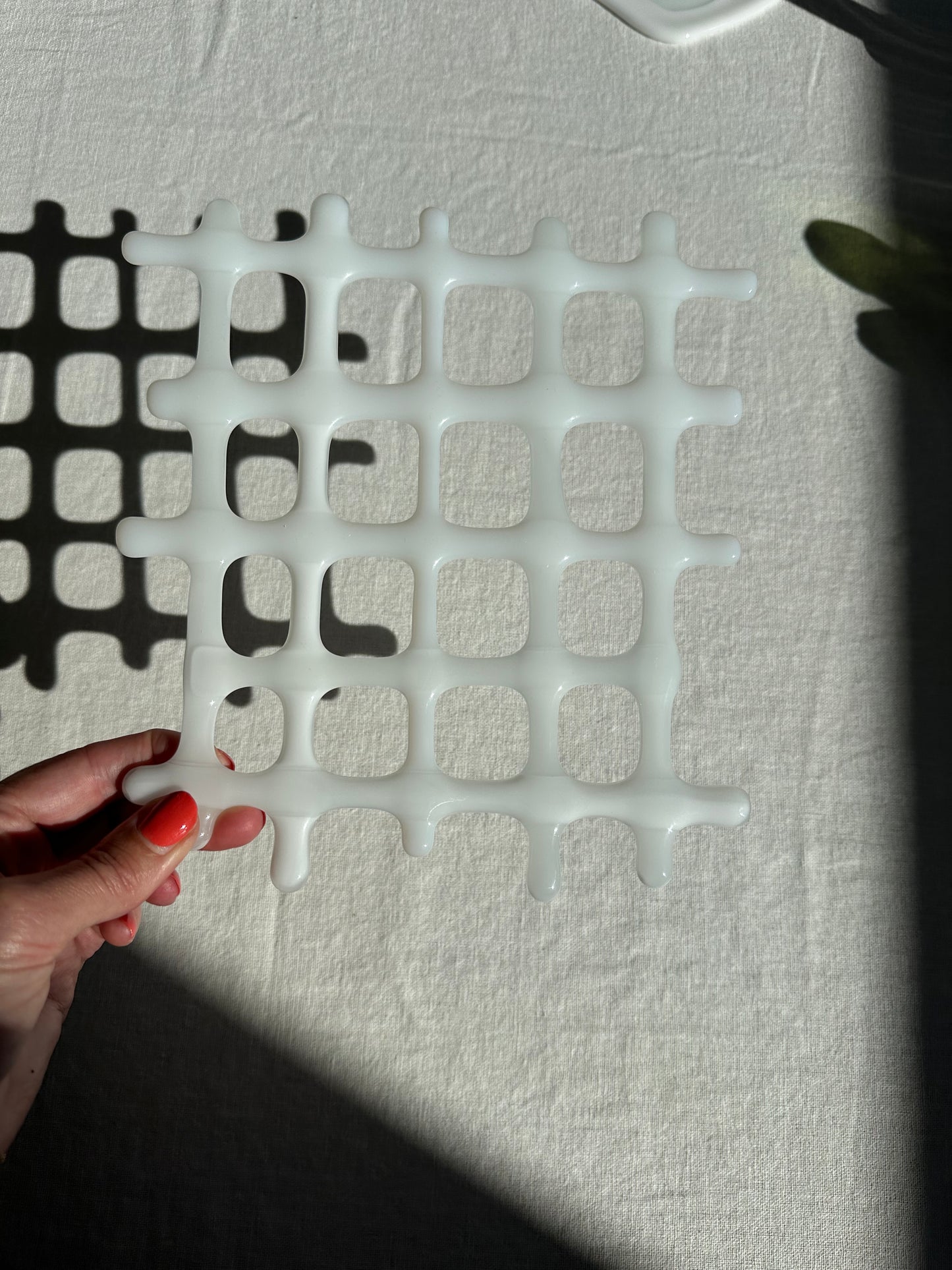 Onderzetter van glas - wit